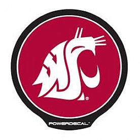 POWERDECAL Decal - Washington State University Cougars Logo Black Plastic 4-1/2 Inch - PWR490101