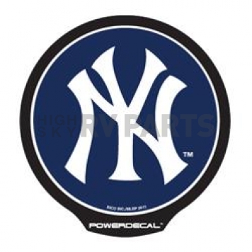 POWERDECAL Decal - New York Yankees Logo Black Plastic 4-1/2 Inch - PWR4701