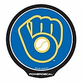 POWERDECAL Decal - Milwaukee Brewers Logo Black Plastic 4-1/2 Inch - PWR4501