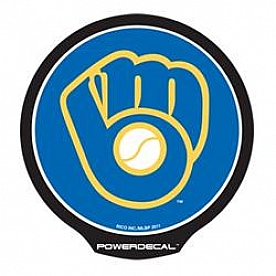 POWERDECAL Decal - Milwaukee Brewers Logo Black Plastic 4-1/2 Inch - PWR4501