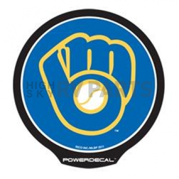 POWERDECAL Decal - Milwaukee Brewers Logo Black Plastic 4-1/2 Inch - PWR4501