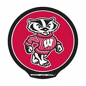 POWERDECAL Decal - University Of Wisconsin Badgers Logo Black Plastic 4-1/2 Inch - PWR450101