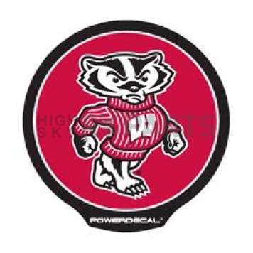 POWERDECAL Decal - University Of Wisconsin Badgers Logo Black Plastic 4-1/2 Inch - PWR450101