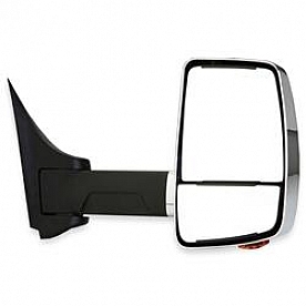 Velvac Exterior Mirror 1 Remote And 1 Manual Rectangular Silver Head And Black Arm - 716422