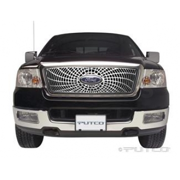 Putco Grille Insert - Polished Aluminum Rectangular - 303142