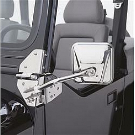 Rampage Exterior Mirror Manual Square Silver Set Of 2 - 7417