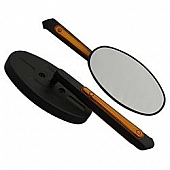 CIPA USA Exterior Mirror Oval  Black Set Of 2 - 01941