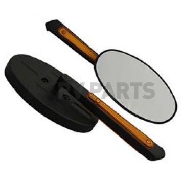 CIPA USA Exterior Mirror Oval  Black Set Of 2 - 01941