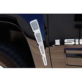 T-Rex Truck Products Fender Vent - Silver Aluminum Chrome Plated Set Of 2 - 54006