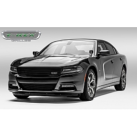 T-Rex Truck Products Grille Insert - Horizontal Bar Trapezoid Black Powder Coated Aluminum - 6214761