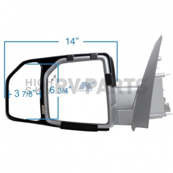 K-Source Exterior Towing Mirror Electric Rectangular Set Of 2 - 81850-4