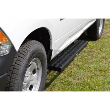 Owens Products Running Board Black Textured Powder Coated Aluminum Stationary - 82353