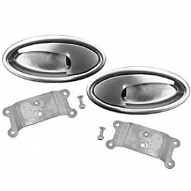 American Shifter Company Interior Door Handle - Bullet Style Natural Silver Set Of 2 - 56585