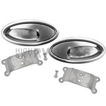 American Shifter Company Interior Door Handle - Bullet Style Natural Silver Set Of 2 - 56585