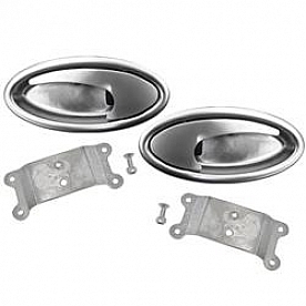 American Shifter Company Interior Door Handle - Arrow Style Natural Silver Set Of 2 - 56589