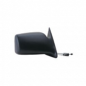 K-Source Exterior Mirror Manual Remote Rectangular Black Single - 60049C