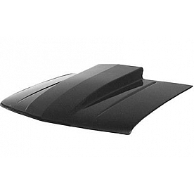 Harwood Fiberglass Hood - Cowl Induction Gloss Fiberglass Black - B47204