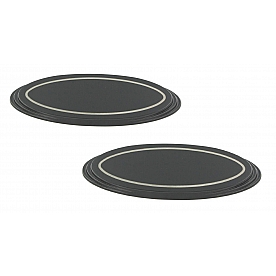 All Sales Emblem - Ford Oval Step Style Black Aluminum - 57705