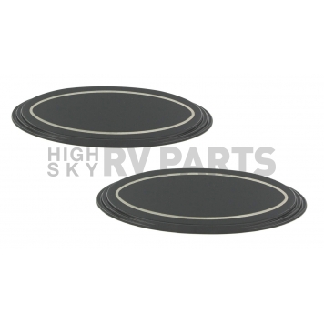 All Sales Emblem - Ford Oval Step Style Black Aluminum - 57705