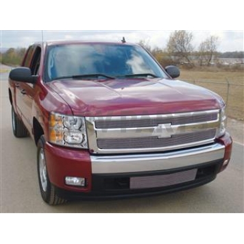 T-Rex Truck Products Grille Insert - Horizontal Bar Rectangular Polished Aluminum - 21110