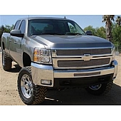 T-Rex Truck Products Grille Insert - Horizontal Bar Rectangular Polished Aluminum - 21112