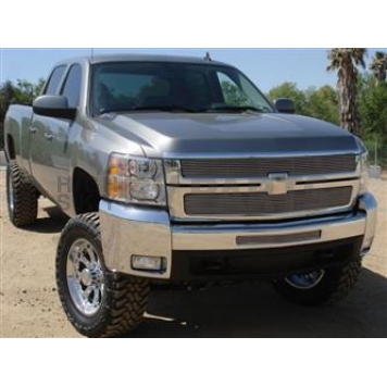 T-Rex Truck Products Grille Insert - Horizontal Bar Rectangular Polished Aluminum - 21112