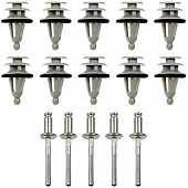 Dorman (OE Solutions) Panel Retainer Nylon And Steel Gray Set of 1 - 702005