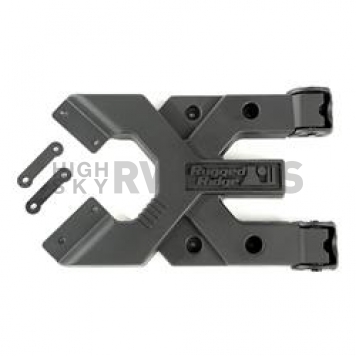 Rugged Ridge Spare Tire Carrier Reinforcement Bracket Aluminum Black - 1154651