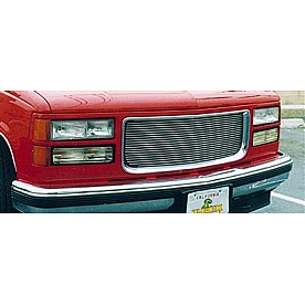T-Rex Truck Products Grille Insert - Horizontal Bar Rectangular Polished Aluminum - 20140