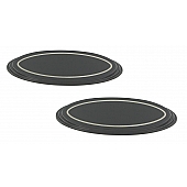 All Sales Emblem - Ford Oval Step Style Black Aluminum - 59905