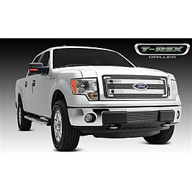T-Rex Truck Products Grille Insert - Horizontal Bar Rectangular Polished Aluminum - 21573