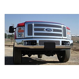 T-Rex Truck Products Grille Insert - Horizontal Bar Rectangular Polished Aluminum - 21563