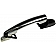 Help! By Dorman Exterior Door Handle - Plastic Silver/ Black Single - 80769