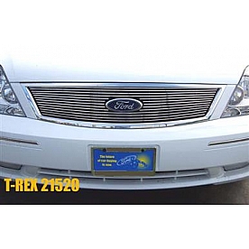 T-Rex Truck Products Grille Insert - Horizontal Bar Trapezoid Polished Aluminum - 21520