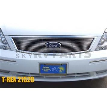 T-Rex Truck Products Grille Insert - Horizontal Bar Trapezoid Polished Aluminum - 21520