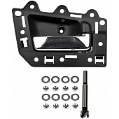 Help! By Dorman Interior Door Handle - Plastic Black Housing With Silver Lever Single - 82156