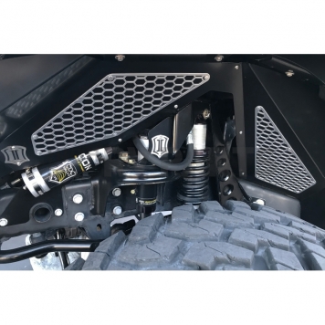 Icon Vehicle Dynamics Inner Fender - Black Aluminum - Front Set of 2 - 22050B-1