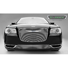 T-Rex Truck Products Grille Insert - Horizontal Bar Trapezoid Black Powder Coated Aluminum - 21436B