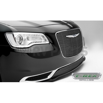 T-Rex Truck Products Grille Insert - Horizontal Bar Trapezoid Black Powder Coated Aluminum - 21436B-1