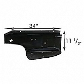 Goodmark Industries Trunk Floor - Right Side Black - FM72064R