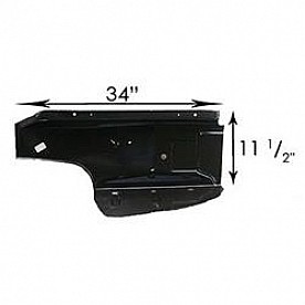 Goodmark Industries Trunk Floor - Right Side Black - FM72064R