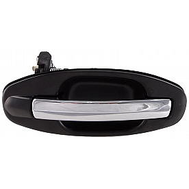 Help! By Dorman Exterior Door Handle - Plastic Silver Housing With Black Insert Single - 82281