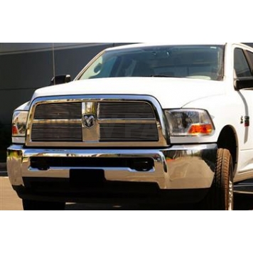 T-Rex Truck Products Grille Insert - Horizontal Bar Rectangular Polished Aluminum - 21451