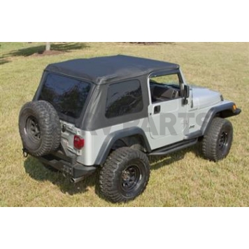 Rugged Ridge Soft Top - Black Fastback Top Sailcloth Fabric - 1375001
