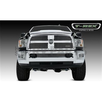 T-Rex Truck Products Grille Insert - Horizontal Bar Rectangular Polished Aluminum - 21452