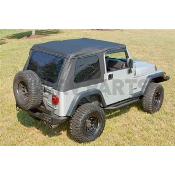Rugged Ridge Soft Top - Black Fastback Top Sailcloth Fabric - 1375101