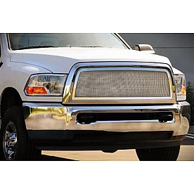 T-Rex Truck Products Grille Insert - Mesh Trapezoid Polished Stainless Steel - 54451