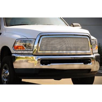 T-Rex Truck Products Grille Insert - Mesh Trapezoid Polished Stainless Steel - 54451