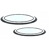 All Sales Emblem - Ford Oval Step Style Silver Aluminum - 57504