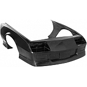 Harwood Fiberglass Body Front End - Fiberglass Black Gelcoat - 12001